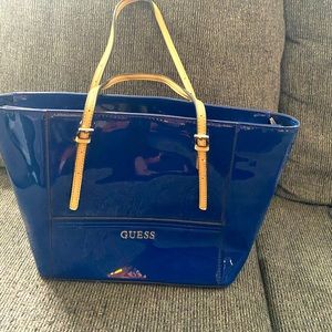 Blue guess tote bag